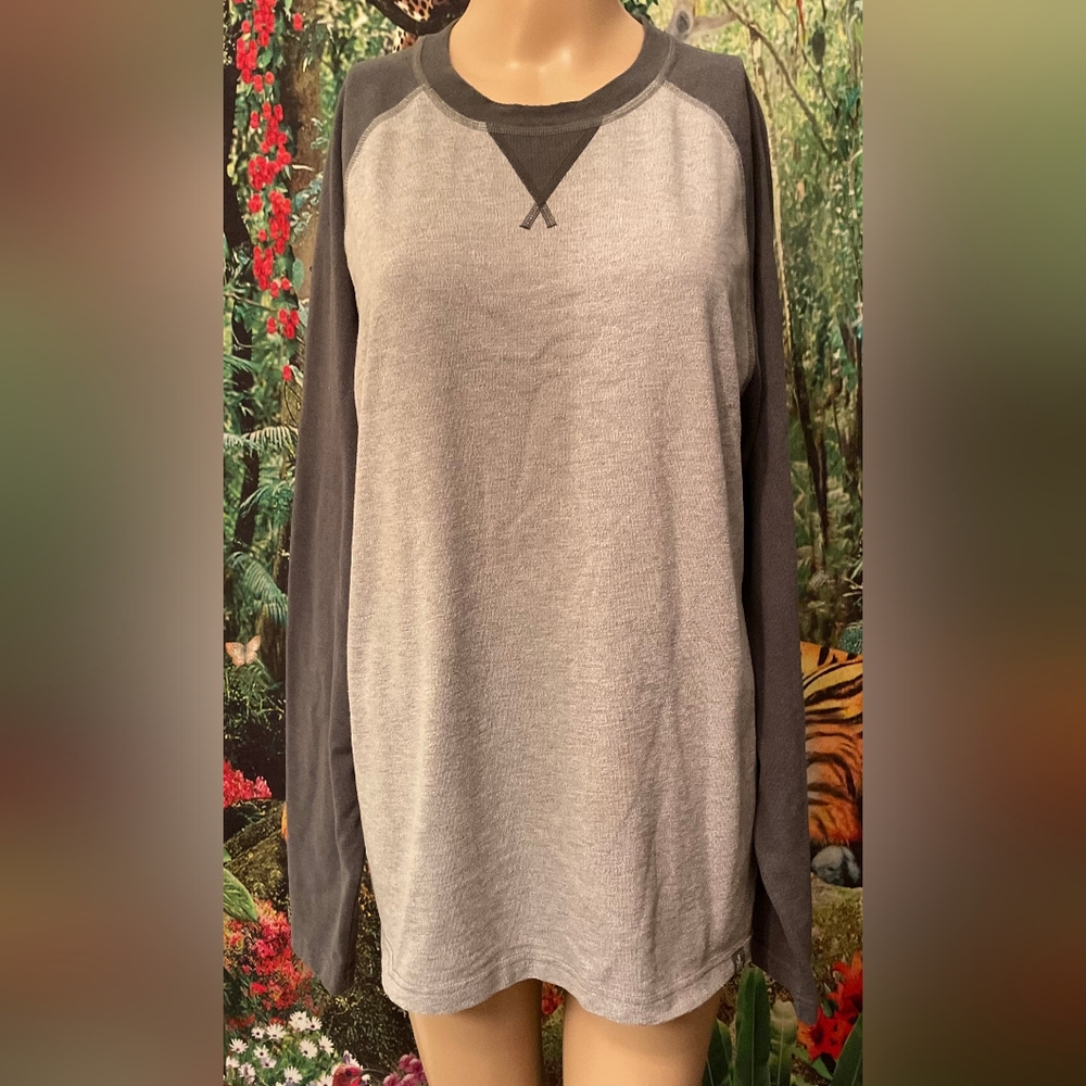 The North Face Light & Dark Grey Long Sleeve Shirt.